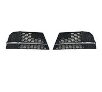 For A3 For S3 2017 2018 2019 2020 Car Front Bumper Fog Light Lamp Grille Cover Honeycomb Mesh Front grille(Chrome Black)