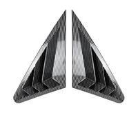 For A3 S3 8V Sedan 2014-2020 Triangle Louver Shark Gill Shaped Rear Window Decorative Vent Stickers(Carbon black)
