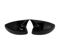 For A3 S3 RS3 8V TFSI TDI 2013-2020 Mirror Tools Case Glossy/Carbon Fiber Style Car RearView Mirror Cover Caps BLNETU(Black)