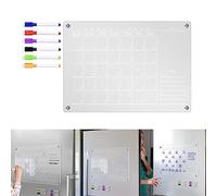 for A3 Weekly Planner Whiteboard, Acrylic Magnetic Whiteboard For Fridge Magnet Monthly And Weekly Calendar With 6 Pens