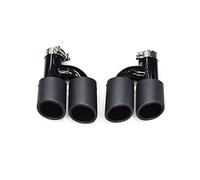 For A4 A5 A6 A7 Up To S4 S5 S6 S7 304 Car Rear Exhaust Tip Stainless Steel Muffler 58mm Inlet Nozzle 2pcs/set Muffler(Matte Black)