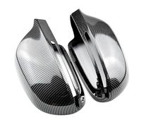 For A4 A5 B8 A3 8P A6 C6 Q3 ABS Carbon Fiber Style Add-on Type Car Side Door Mirrors Cover Auto Rearview Mirror Caps