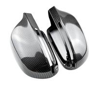 For A4 A5 B8 A3 8P A6 C6 Q3 Bright black full replacement with clips car door side mirrors caps rearview mirror cover Rear view Mirror Cover(Covers Carbon Look)