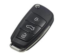 For A4 A6 2006-2011 Q7 2007-2010 S6 2010 Replacement Folding Flip Car Key Shell Case 3 Button Case