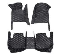 For A4 B5 1996 1997 1998 1999 2000 2001 Custom Leather Car Floor Mat Car Mat And Carpet(Black White)