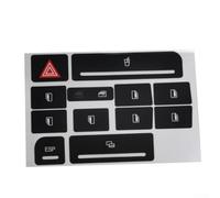For A4 B6 B7 Car Interior For ESP Button Sticker Vinyl Dash Control Overlay Black with White Lettering Worn Knob Switch Replacement Dashboard Cup Holder Decal