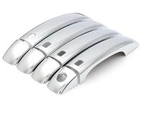 , for, A4 B8 2009 2010 2011 2012 2013 2014 2015 2016 Carbon Fiber Chrome Car Door Handle Cover Car Door Handle Cover(Carbon Fiber)(Silver)