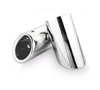 For A4 B8 Avant For A5 Sportback 8T 89mm Stainless Steel Car Exhaust Muffler Pipe Tip Cover Tailpipe Auto Accessories Car Exhaust Tailpipe(89mm Silver)