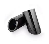 For A4 B8 Avant For A5 Sportback 8T 89mm Stainless Steel Car Exhaust Muffler Pipe Tip Cover Tailpipe Auto Accessories Car Exhaust Tailpipe(89mm Black)