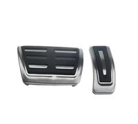 For A4 B9 A5 F5 2016 2017 2018 2019 Car Stainless Steel AT Foot Pedal Cover Fuel Accelerator Pedal Brake Pedal(2pcs)
