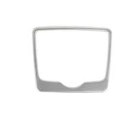 For A4 For B9 2017-2021 Interior Stainless Steel Center Console Multimedia Frame Decoration Cover Trim Interior Trim Cover Panel(Silver)