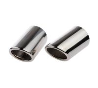 For A4 For Q5 For Q3 For A3 2009-2016 Silver Slip-On Steel Muffler Tips Car Exhaust Pipe Tailpipe