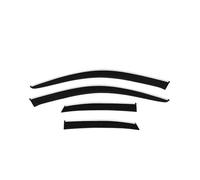 For A4 MK2 B6/MK3 B7 Sadan 2000-2008 Window Visor Rain Or Shine Side Window Deflector Visor Shades Vent Visor Strip(Black with chrome Bar)