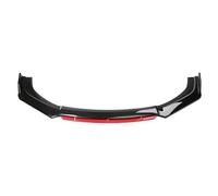 For A4 S4 A6 S6 Wagon For Awant B6 B7 B8 Universal Front Lip Bumper Universal Spoiler Splitter Diffuser Bodykit Accessories Front Bumper Lip Spoiler(Black Red 4pcs)