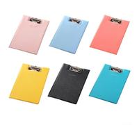 for A4 Size Writing Board Clipboard with Construction, Equipped with a Practical Metal Clip & Storage Options (Black)