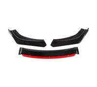 For A5 S5 For A4 For A6 For A7 2012-2016 Front Lip Chin Bumper Spoiler Splitter Bodykit Diffuser Trim Cars Accessories Car Front Bumper Lip(Black Red)