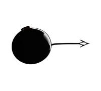 For A6 2012-2015 4G0807241 4G0807241GRU Right Passenger Side Front Bumper Tow Hook Cap Towing Eye Cover Tow Hook Cap For Car(Black)