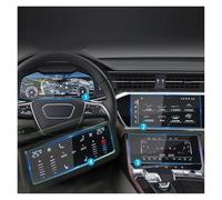 For A6 2023 Car Stickers Screen Protector Navigator Display Tempered Glass Protective Film Accessories Auto Navigation Screen Protector(Blue Set)