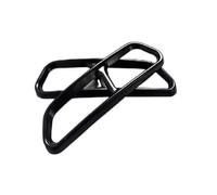 For A6 A7 C7 2016 2017 2018 2pcs Stainless Steel Rear Exhaust Muffler Tail Pipe Cover Decoration Rear Cover Black Silver(Black)