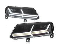 For A6 C6 2005-2011 Car Headlights Assembly Car Headlight | LED Headlight Dynamic Signal Automobile Parts LHD Head Lamp(Halogen Black)