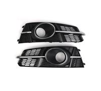 For A6 C7 A6L For S-Line With Fog Light 2x Front Bumper Fog Light Grille Fog Lamps Mask Cover 2015-2018 4G0807681AG 4G0807682AG Car front grille(E)