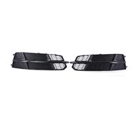 For A6 C7 For S-line 2016 2017 2018 Car Front Bumper Fog Light Lower Grille Cover Racing Grills(Bright Black)