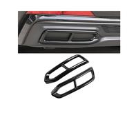 For A6 C8 2019 2020 2021 2022 Car Styling Chrome Exterior Accessories Tail Pipes Exhaust Pipe Silencer Frame Sticker(Black,B)