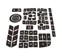 for a6 for c6 Climate Control Panel Decals Button Stickers Repair Kit Black Vinyl Overlay 2005-2011