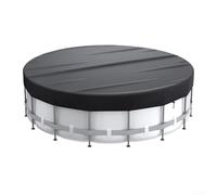 For Above Ground Round Pool Cover Solar Pool Cover with Drawstring for Easy Handling, Fits Various Inflatable and Framed Pools (8FT black)