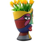 for | Abstract Face Resin Flower Pot for Table,Decorative Home Accessories for Office Windowsill Balcony Garden