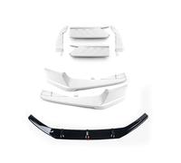For Accord 10th 2018 2019 2020 Rear Diffuser Side Spoiler Splitter Canard Cover Trim +Front Bumper Lip Air Dam Blade Car Rear Bumper Lip Diffuser(White)