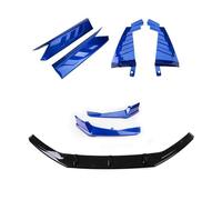 For Accord 10th 2018 2019 2020 Rear Diffuser Side Spoiler Splitter Canard Cover Trim +Front Bumper Lip Air Dam Blade Car Rear Bumper Lip Diffuser(Blue)