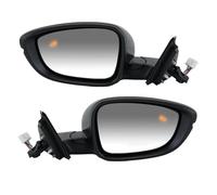 For Accord 2024-2025 US Version Grey Dark Gray Rearview 8 Wire Side Door Mirror Assembly Complete Wing Mirrors for Cars(1 pair Black)