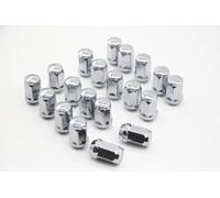 For Accord For Civic For Focus For Camry 5 Lug Tuner Rims 20pcs 12x1. Nuts Bulge Acorn Hub Wheel Spacers(Chrome)