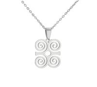 For Adinkra Symbols Meanings West African Wisdom Stainless Steel Map Pendant Necklaces Map Jewelry Gold Color Items for Bridal Women Man Party Gifts Earrings Sets Jewelry (Model 2)