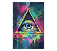 for Adults 1000 PCS Jigsaw Puzzle All Seeing Eye Jigsaws for Adults Family Game Difficult Hard Challenging Game Gifts 1000 PCS