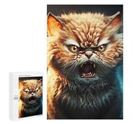 for Adults 1000 PCS Jigsaw Puzzle Angry Cat Adult Jigsaw Family Game Precision Cutting Unique Birthday And Xmas Gifts 1000 PCS