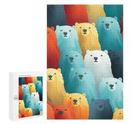 for Adults 1000 PCS Jigsaw Puzzle Arctic Polar Bears Teenagers Puzzles Hands-on Game Home Decoration Challenging Game Gifts 1000 PCS