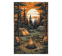 for Adults 1000 PCS Jigsaw Puzzle Beautiful Camping Night Jigsaws for Adults Family Game Difficult Hard Challenging Game Gifts 1000 PCS