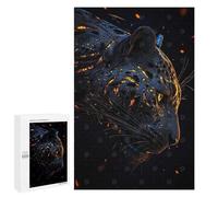 for Adults 1000 PCS Jigsaw Puzzle Black Panther with Glowing Spots Jigsaw for Adults Relaxing Games For Family Fun Challenging Game Gifts 1000 PCS