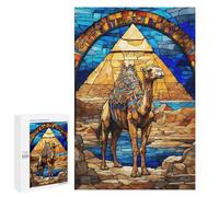 for Adults 1000 PCS Jigsaw Puzzle Camel Stained Glass Jigsaw for Adults Relaxing Games For Family Fun Challenging Game Gifts 1000 PCS