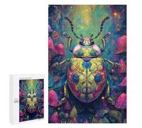 for Adults 1000 PCS Jigsaw Puzzle Colorful Beetle in Fantasy Forest Jigsaw Puzzles for Adults Staycation Kill Time Every Piece Is Unique - Great Gift for Gaming 1000 PCS
