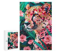 for Adults 1000 PCS Jigsaw Puzzle Colorful Leopard Art Print Jigsaw Puzzles for Adults Staycation Kill Time Every Piece Is Unique - Great Gift for Gaming 1000 PCS