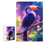 for Adults 1000 PCS Jigsaw Puzzle Colorful Toucan on Branch Teenagers Puzzles Hands-on Game Home Decoration Challenging Game Gifts 1000 PCS
