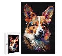 for Adults 1000 PCS Jigsaw Puzzle Corgi Geometric Abstract Adult Jigsaw Family Game Precision Cutting Unique Birthday And Xmas Gifts 1000 PCS