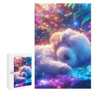 for Adults 1000 PCS Jigsaw Puzzle Cute Baby Poodle Sleeping Puzzles for Adults Anti-Stress Toys Difficult Hard Fun Activities at Home 1000 PCS