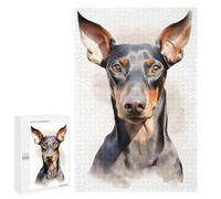 for Adults 1000 PCS Jigsaw Puzzle Doberman Pinscher Dog Puzzles for Adults Anti-Stress Toys Difficult Hard Fun Activities at Home 1000 PCS