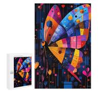 for Adults 1000 PCS Jigsaw Puzzle Expressionist Geometry Butterfly Jigsaw for Adults Relaxing Games For Family Fun Challenging Game Gifts 1000 PCS