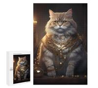 for Adults 1000 PCS Jigsaw Puzzle Fat Cat Rich King Puzzles for Adults Anti-Stress Toys Difficult Hard Fun Activities at Home 1000 PCS