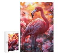 for Adults 1000 PCS Jigsaw Puzzle Flamingo in A Floral Paradise Teenagers Puzzles Hands-on Game Home Decoration Challenging Game Gifts 1000 PCS